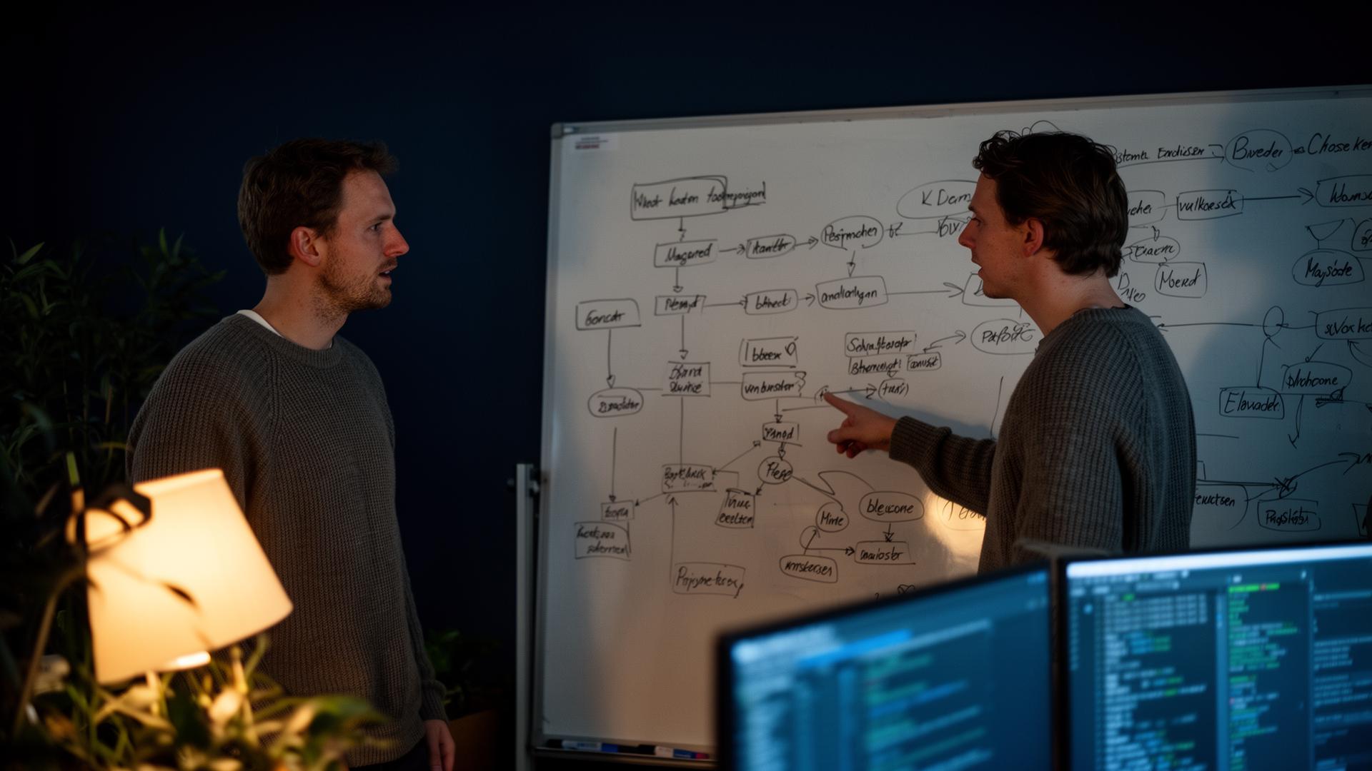 Teamet vid whiteboard